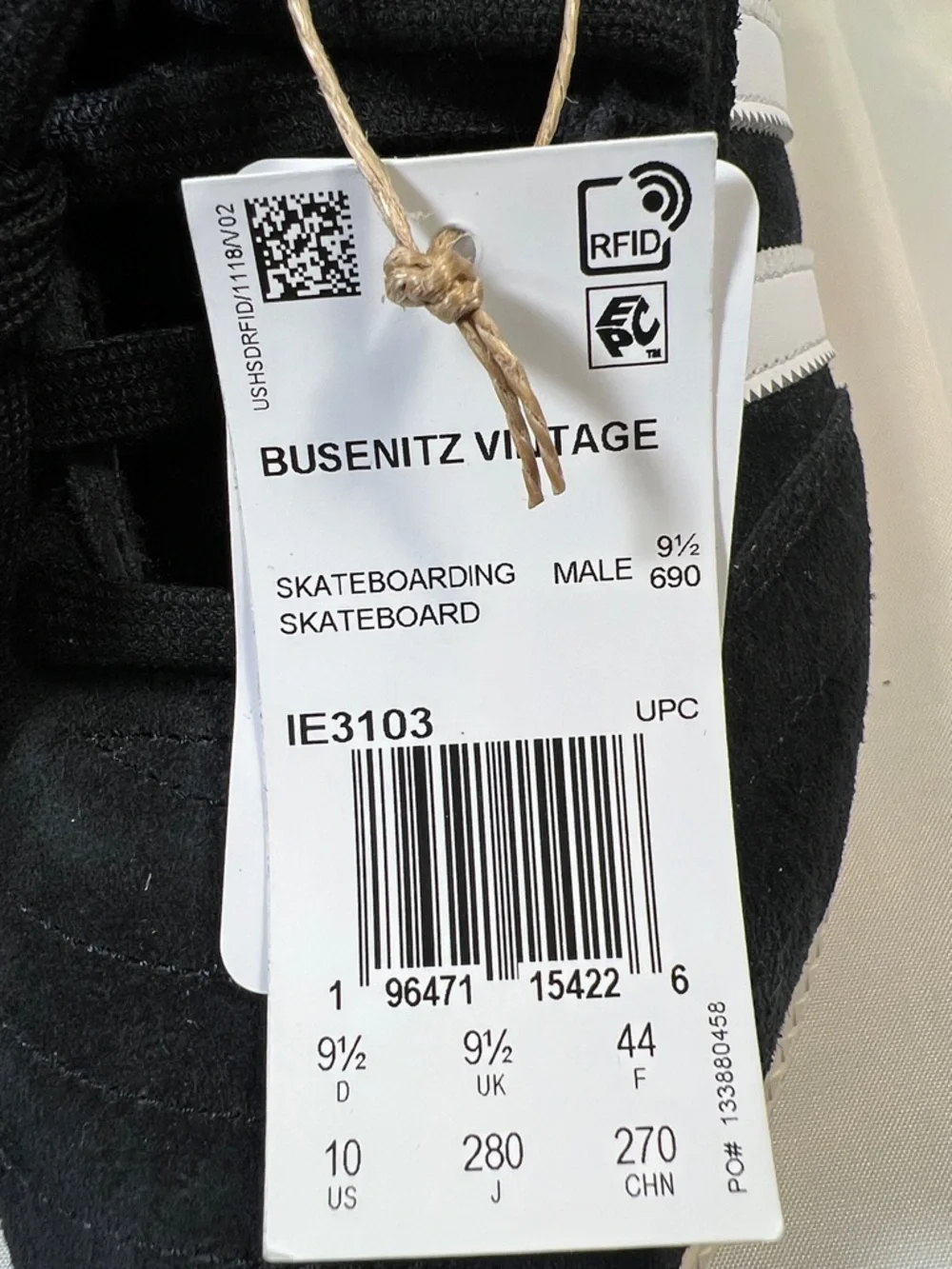 adidas Busenitz Suede Sneakers - Black with White Accents